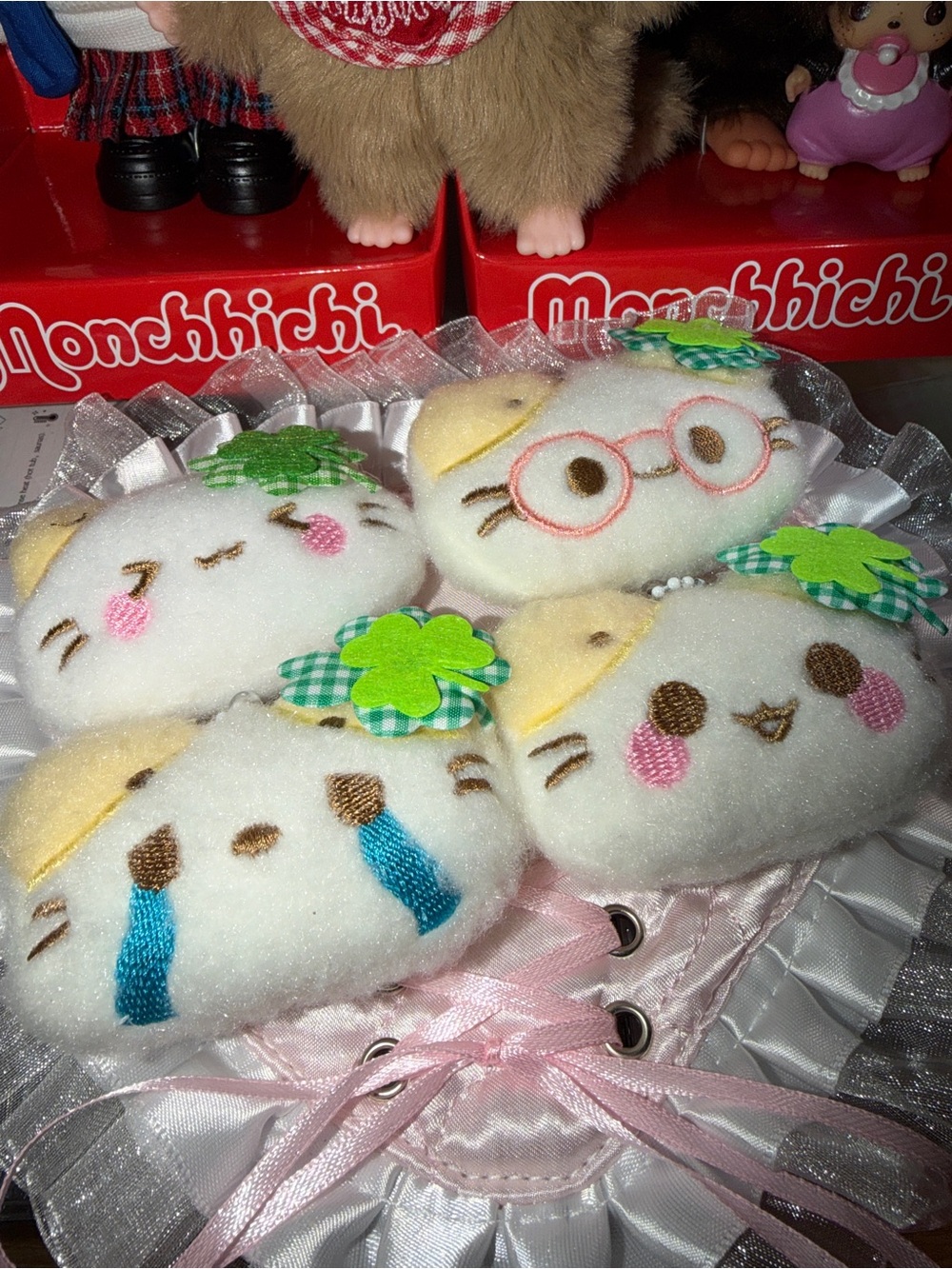 🍀🐱handmade kitty keychains🐱🍀